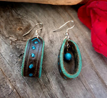 Load image into Gallery viewer, 000201 Leather Earrings
