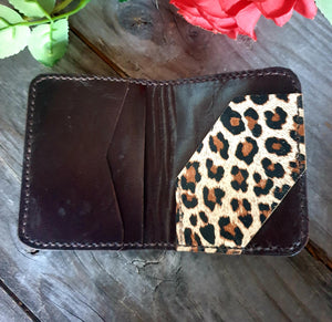 Western Style Card Wallet - Cheetah
