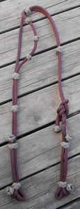 1 or 2 EARRED WESTERN BRIDLE HEAD with BRAIDED KNOTS