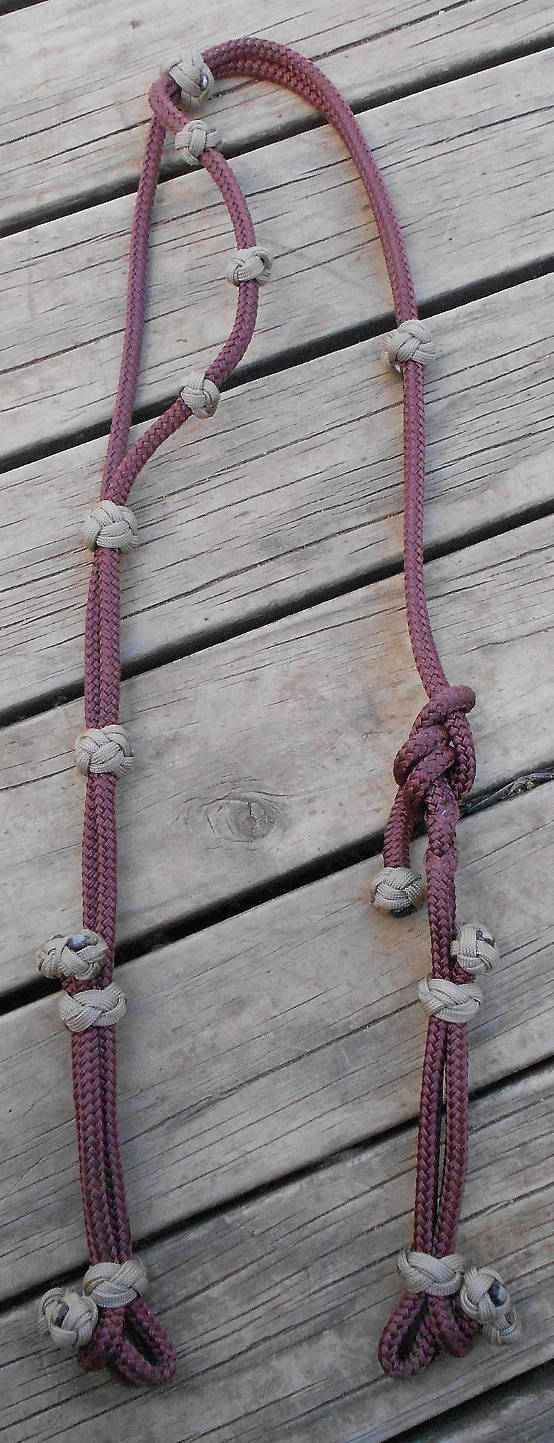 1 or 2 EARRED WESTERN BRIDLE HEAD with BRAIDED KNOTS