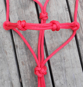 ROPE HALTER with EXTRA KNOTS - YEARLING/PONY