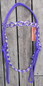 FANCY WOVEN BROWBAND SPLICED BRIDLE HEAD