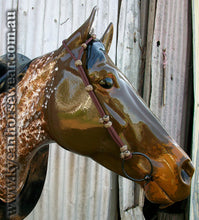 Load image into Gallery viewer, 1 or 2 EARRED WESTERN BRIDLE HEAD with BRAIDED KNOTS
