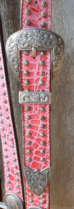 PINK BELT STYLE HEADSTALL