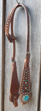 Load image into Gallery viewer, BLUE BLING ONE EARRED HEADSTALL
