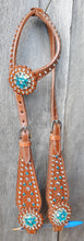 Load image into Gallery viewer, BLUE BLING ONE EARRED HEADSTALL
