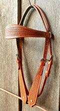 Load image into Gallery viewer, BASKET STAMPED BUCKAROO STYLE HEADSTALL
