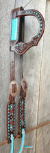 Load image into Gallery viewer, BEADED BUCKSTITCHED ONE EARRED HEADSTALL

