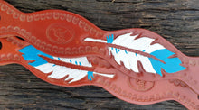 Load image into Gallery viewer, HAND CARVED SLOBBER STRAPS - FEATHERS
