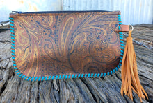 Load image into Gallery viewer, HAND TOOLED LACED CLUTCH
