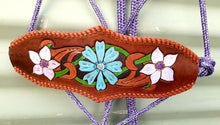 Load image into Gallery viewer, BRONC NOSE HALTER and LEAD SET -  Floral Trio 006
