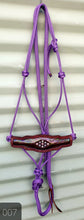 Load image into Gallery viewer, BRONC NOSE HALTER and LEAD SET -  Purple Oil Slick 007
