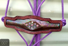 Load image into Gallery viewer, BRONC NOSE HALTER and LEAD SET -  Purple Oil Slick 007
