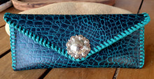 Load image into Gallery viewer, LEATHER LACED CLUTCH
