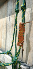 Load image into Gallery viewer, STANDARD ROPE HALTER with LEATHER NAME PLATE
