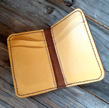Load image into Gallery viewer, CRAZY HORSE GENUINE LEATHER LACED BI-FOLD WALLET with CONCHO
