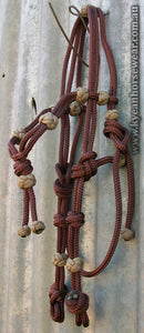 FUTURITY KNOT BRIDLE HEAD with DECORATIVE KNOTS