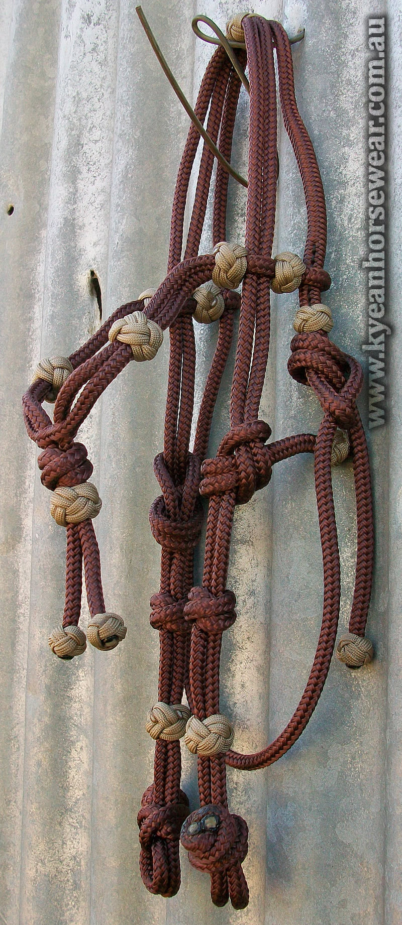 FUTURITY KNOT BRIDLE HEAD with DECORATIVE KNOTS